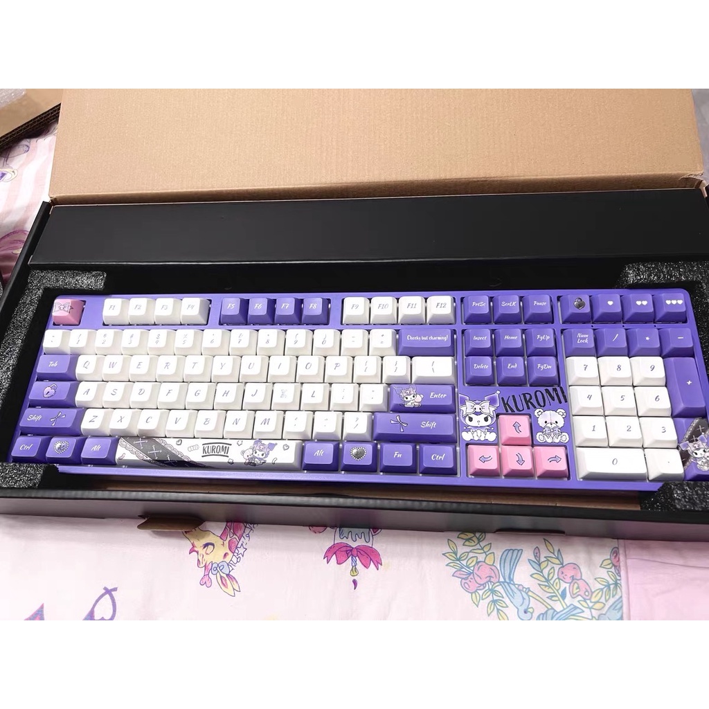 Bàn phím cơ không dây AKKO 5108B phiên bản giới hạn Kuromi có LED RGB hotswap JDA keycap CS crystal switch