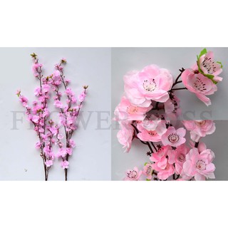 Sỉ 50, 80 cành hoa đào, hoa mai giả 5 nhánh cao 1m (được chọn màu)