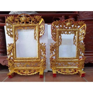 Khung  Ảnh Thờ  Thiếc Vàng Gỗ Mít cao cấp