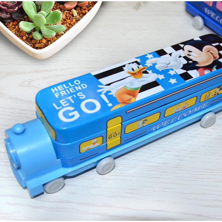 [ SIÊU SALE ] Hộp đựng bút hình xe tàu hỏa cho bé, màu sắc bắt mắt, có thể làm đồ chơi cho bé.