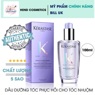  Dầu Dưỡng Tóc Phục Hồi Cho Tóc Nhuộm Kerastase Blond Absolu Huile Cicaextreme Hair Oil 100ml 