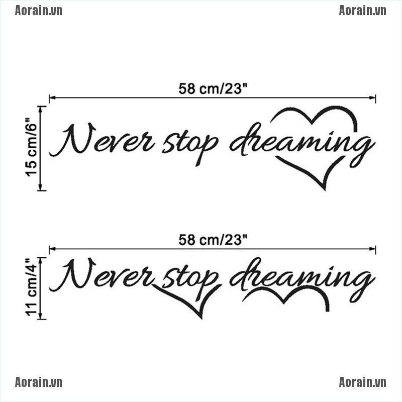 Decal Dán Tường &quot;Never Stop&quot;