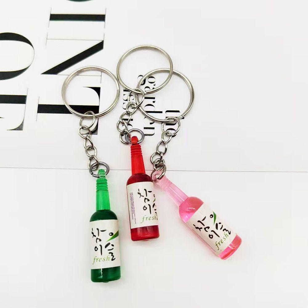 Móc Khóa Hình Lon Nước Soju Dễ Thương ​Móc Chìa Khóa Xe Hơi Thiết Kế Độc Đáo Tiện Dụng