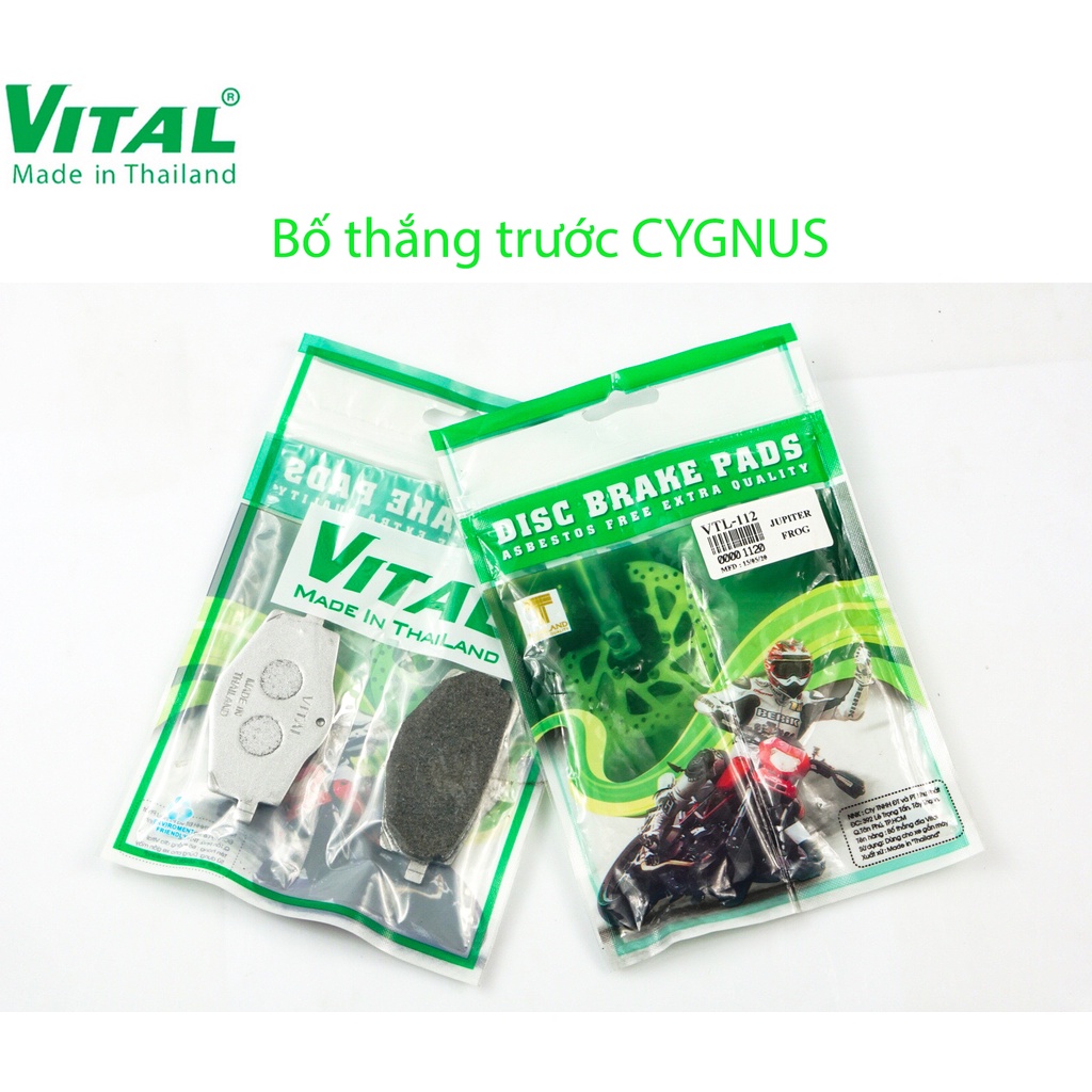Má Phanh - bố thắng sau + trước TAURUS/ CYGNUS - Má phanh, bo thang VITAL chính hãng, Thái Lan