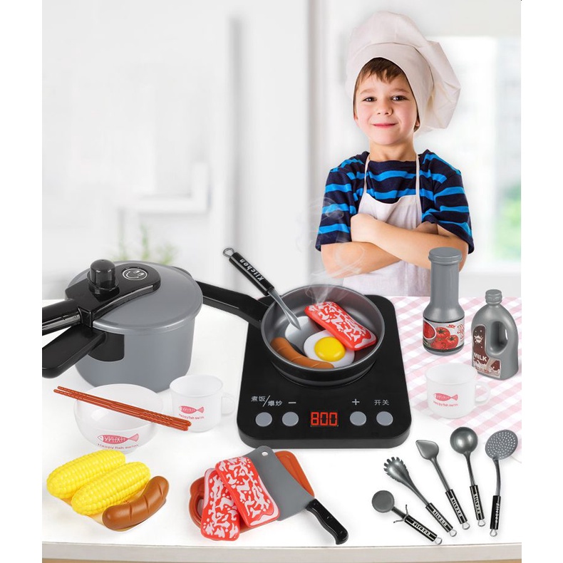 Bộ Đồ Chơi Nấu Ăn Nhà Bếp 36 Chi Tiết Giúp Trẻ Sáng Tạo, Thích Nấu Ăn