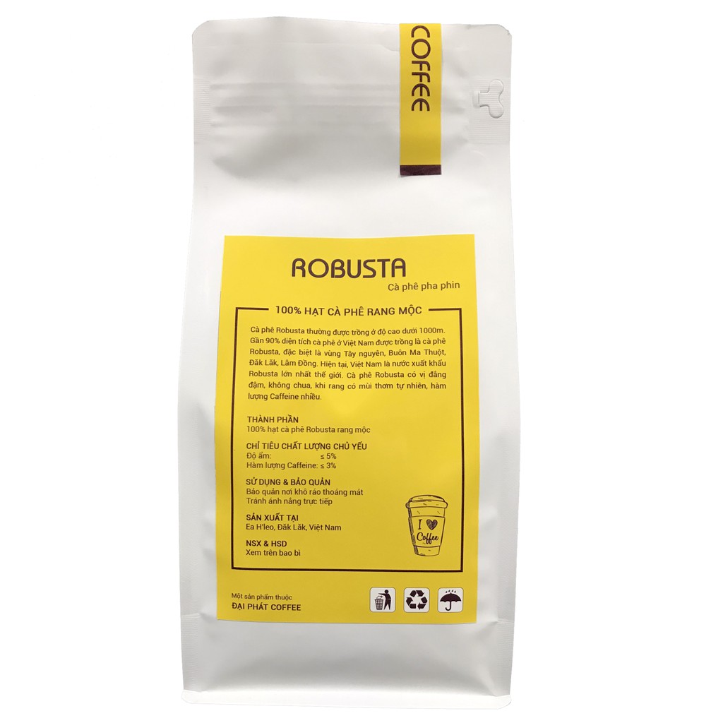 Cà phê Robusta - Cafe rang xay nguyên chất rang mộc 500g - Đại Phát Coffee | BigBuy360 - bigbuy360.vn
