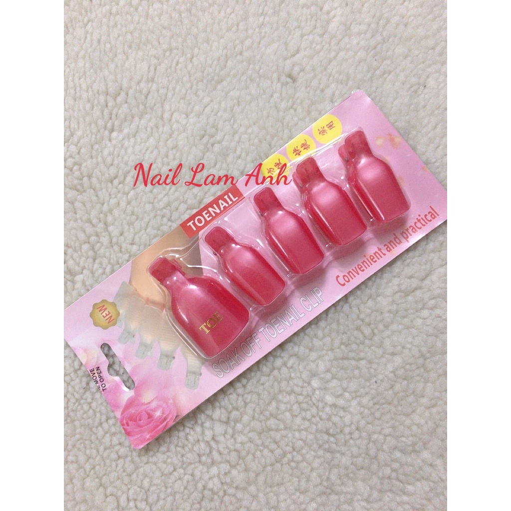 Kẹp ủ móng chân set 5 chiếc, kẹp ủ móng làm nail