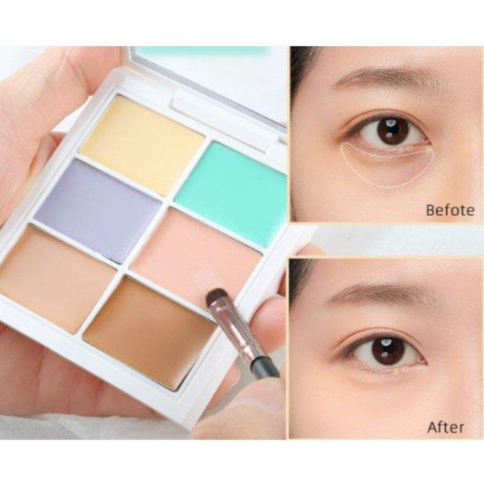 Che khuyết điểm Nyx Color Correcting Concealer Palette 6 Ô  Che mụn, đốm, quầng thâm, rãnh nước mắt