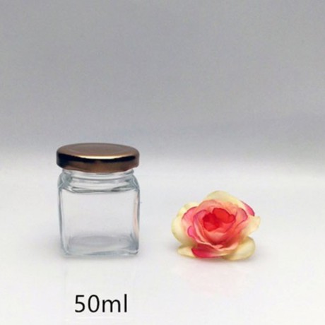 Hũ Thủy Tinh Vuông 50ML Đựng Thực Phẩm