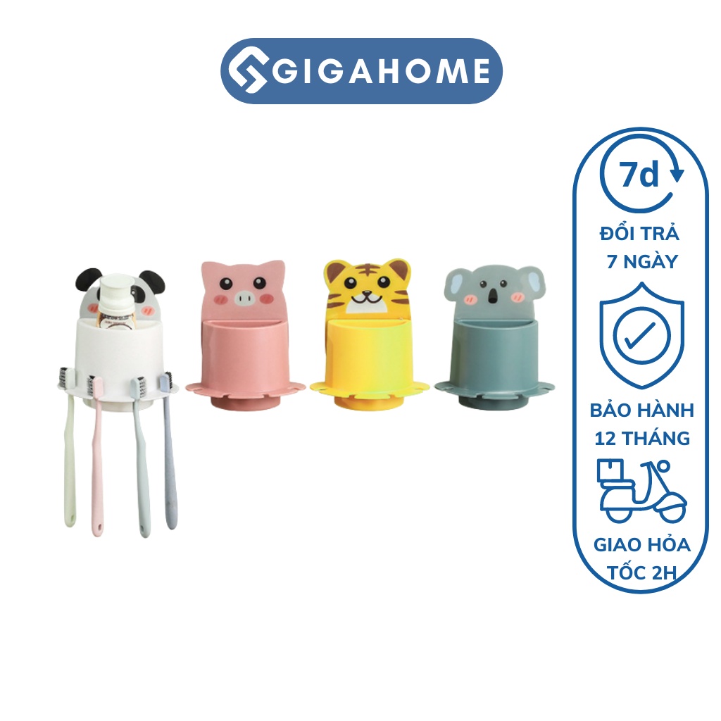 Ly Cốc Hình Thú Đỡ Bàn Chải Đánh Răng Dán Tường GIGAHOME 9744