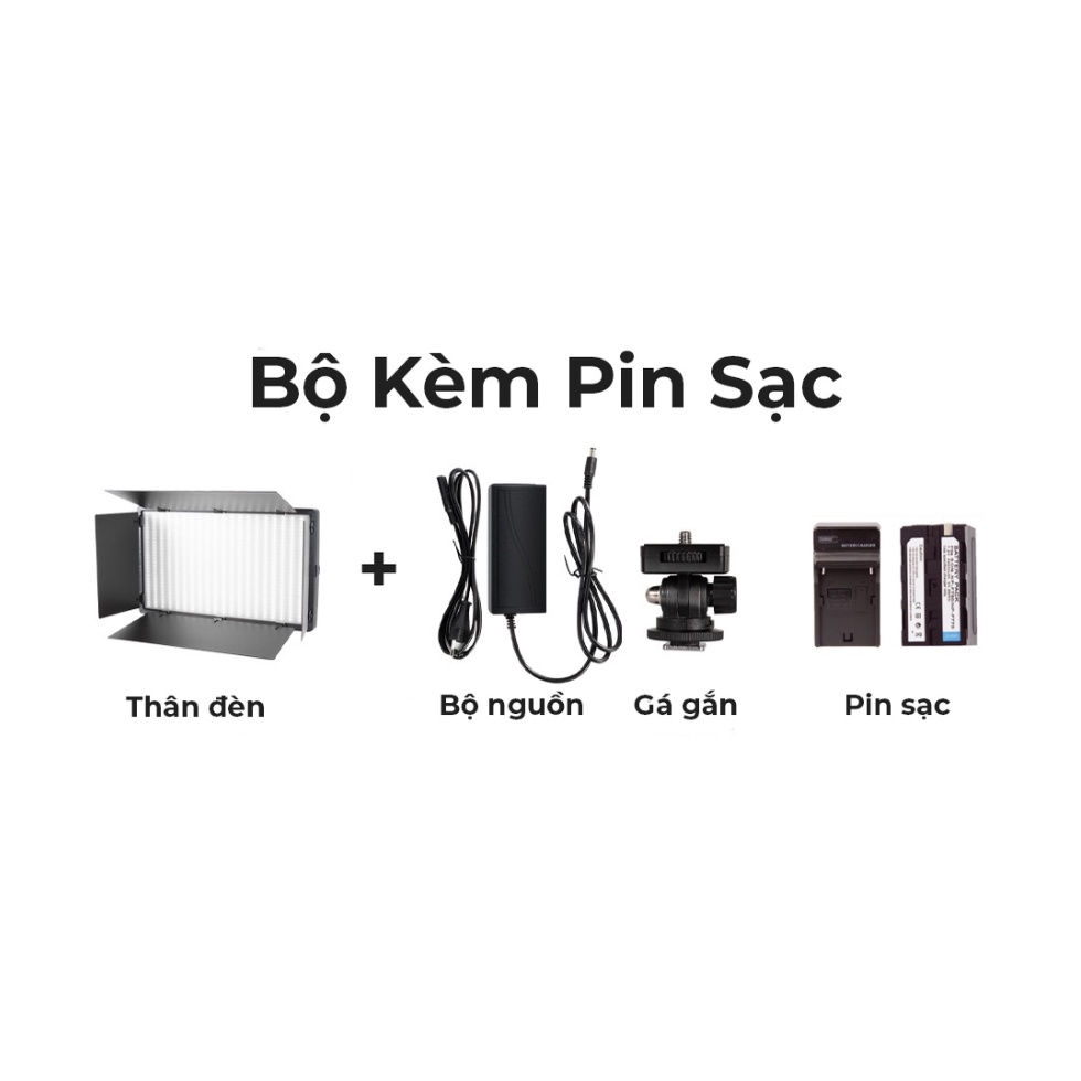 ĐÈN LED QUAY PHIM LED 600 BÓNG 40W SIÊU SÁNG KÈM NGUỒN VÀ PIN SẠC. ....