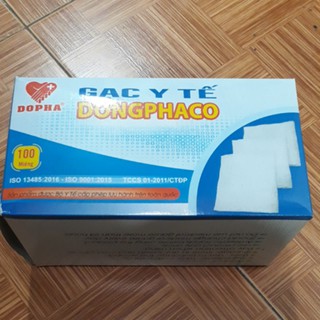 Gạc y tế đắp mặt nạ 8 lớp 10 x 10 cm Đông Pha 100 miếng