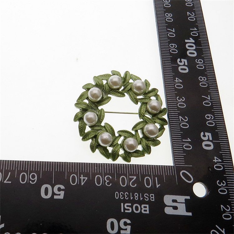 Ghim Cài Áo Hình Vòng Hoa Màu Tương Phản Đơn Giản Thời Trang Đường Phố Retro Cho Nam Và Nữ