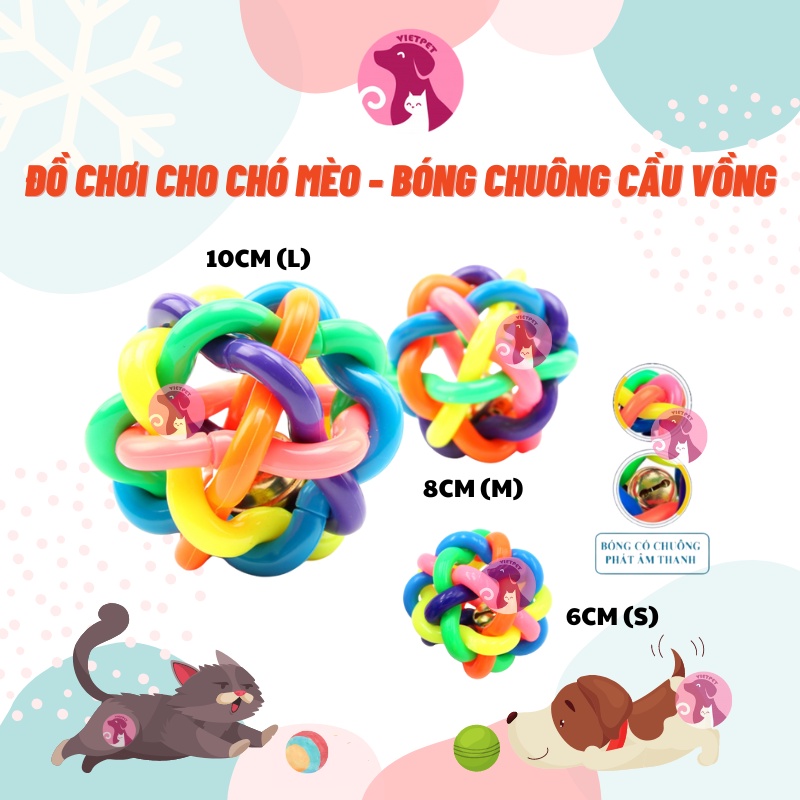 Đồ chơi cho chó mèo - Các loại bóng đẹp &amp; vui giảm stress cho thú cưng - VIETPET (Hàng chất lượng cao)