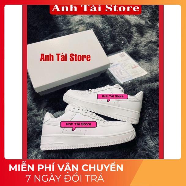 (Tặng full bok + tất vớ + quà) Giày sneakers nam nữ cổ thấp trắng full TA 7771