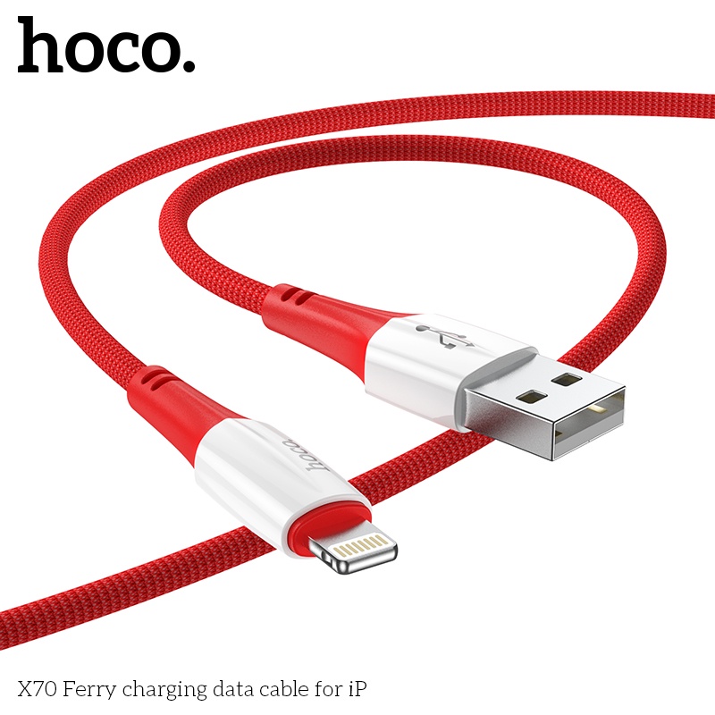 Dây cáp sạc nhanh HOCO. X70 cổng USB 2.4A 1m thích hợp cho iPhone X 8 7 6S Plus 5S SE