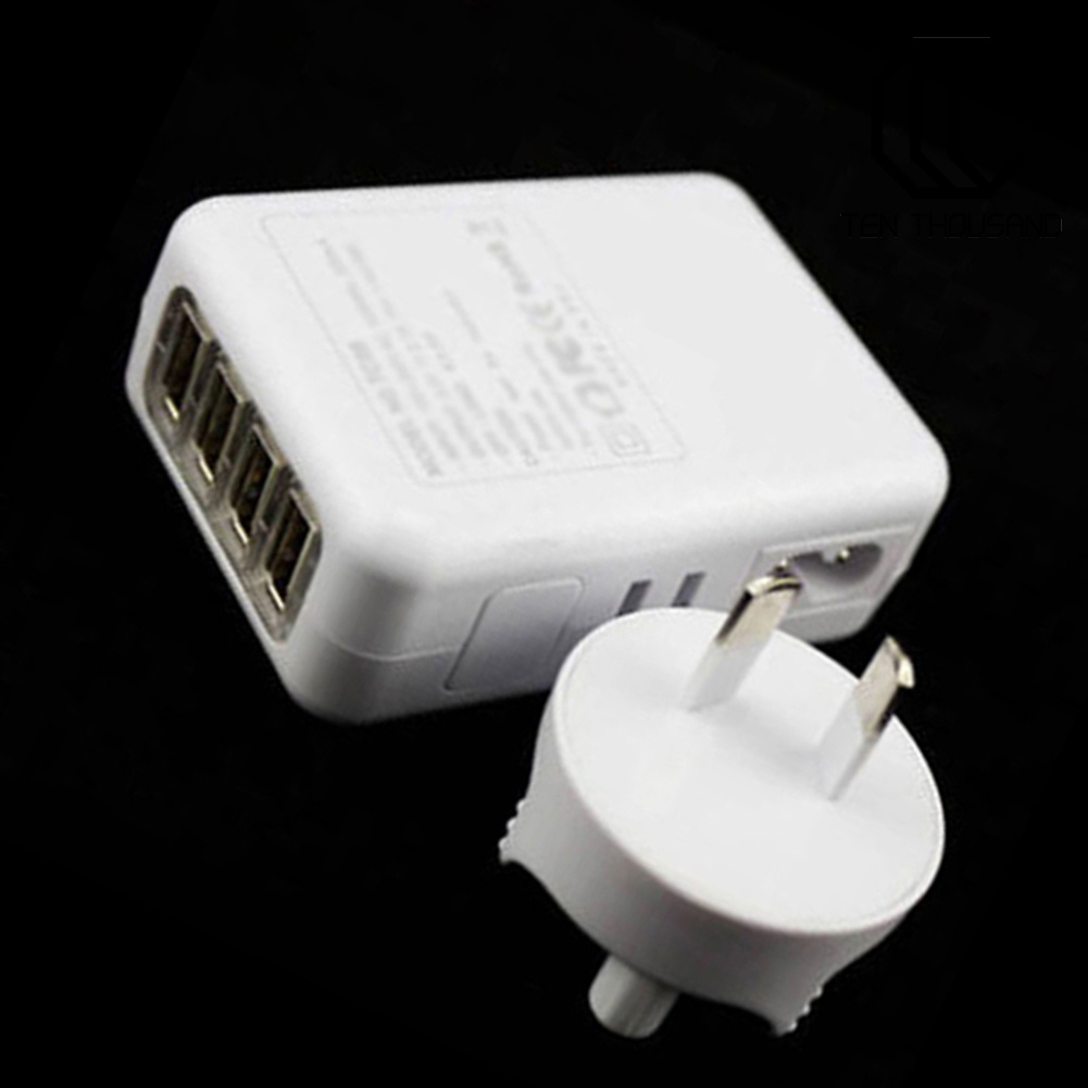 T~☎️5V 2.1A 10W 4 Port USB Home Wall Charger AC Adapter AU Plug for Phone