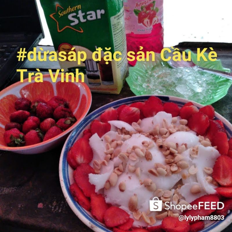 ĐẬU PHỘNG RANG VÀNG ĂN KÈM DỪA SÁP