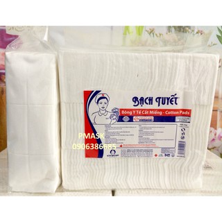 Bông Y Tế Cắt Miếng 7X7 Gói 250g - Hàng chính hãng Bông Bạch Tuyết
