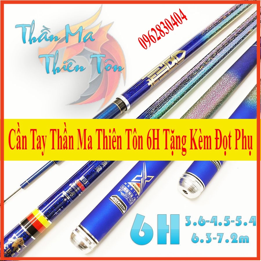 [Cần Câu Tay] Cần Câu Tay, Cần Câu Tay 6H Thiên Tôn Tặng Kèm Đọt Phụ