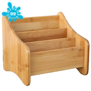 Hộp đựng đồ 3 ngăn để bàn bằng tre