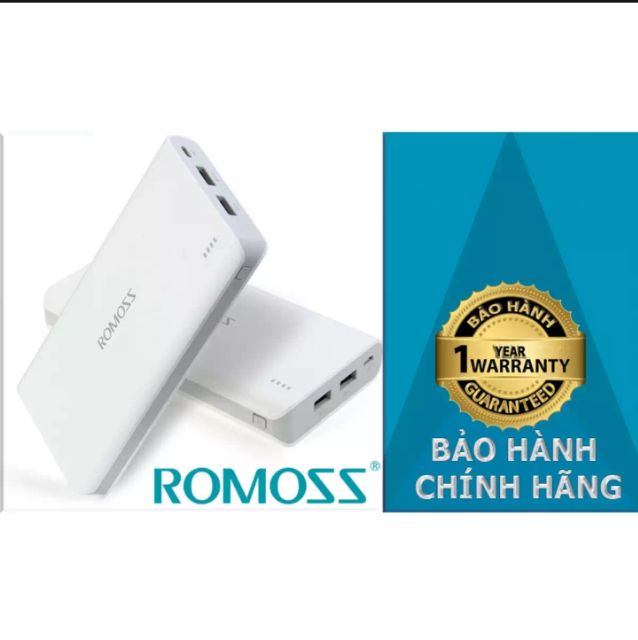 Sạc dự phòng romoss 20000mah, sense 6 chính hãng.