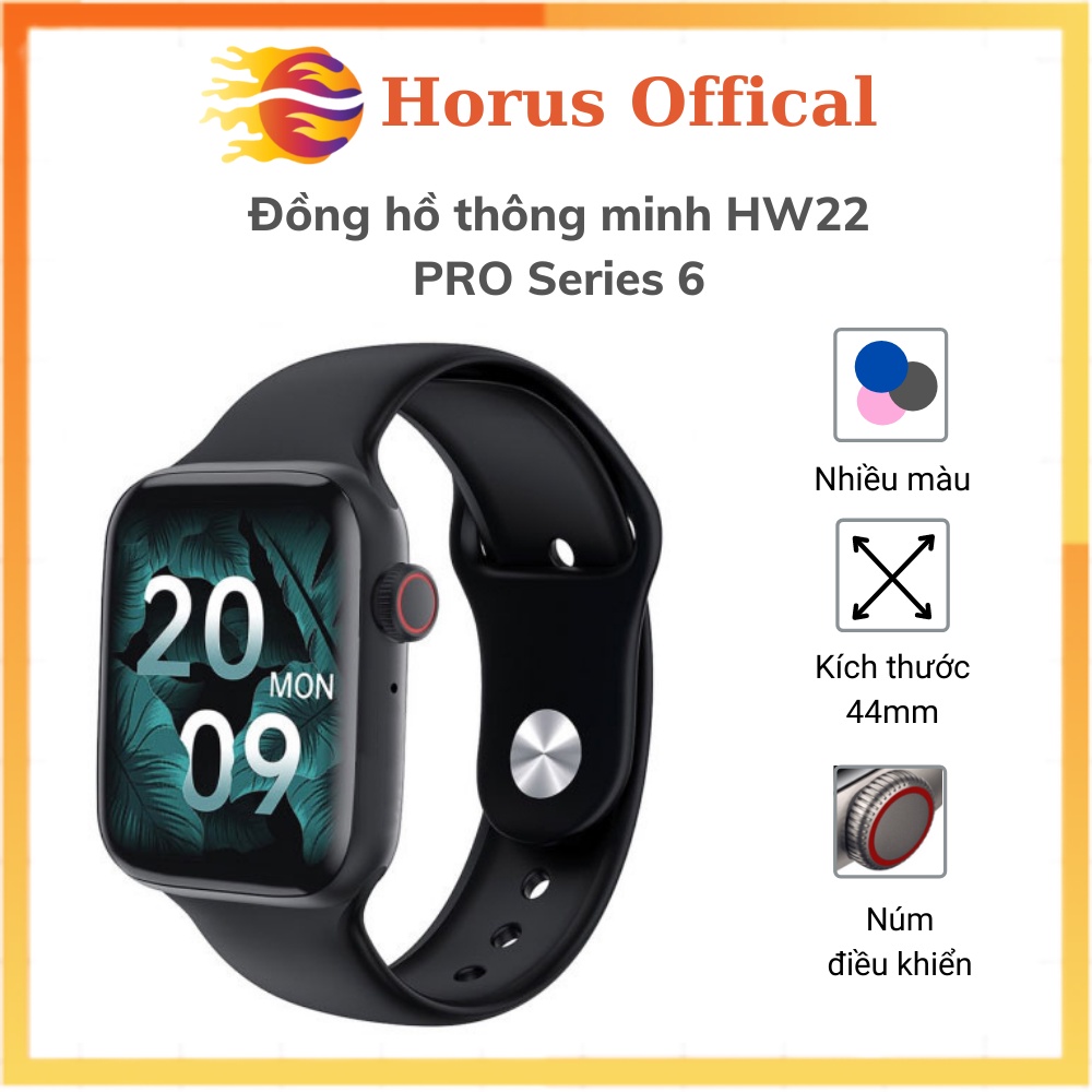 Đồng hồ thông minh HW22 Pro Series 6 Tràn viền, Nghe Gọi, Đo nhịp tim, Sạc không dây, Thay hình nền, Chống nước IP67