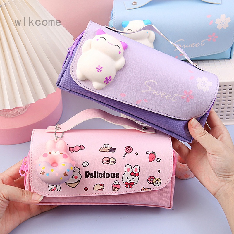 Bóp Viết Vải canvas Dễ Thương Có Sức Chứa Lớn Dành Cho Học Sinh