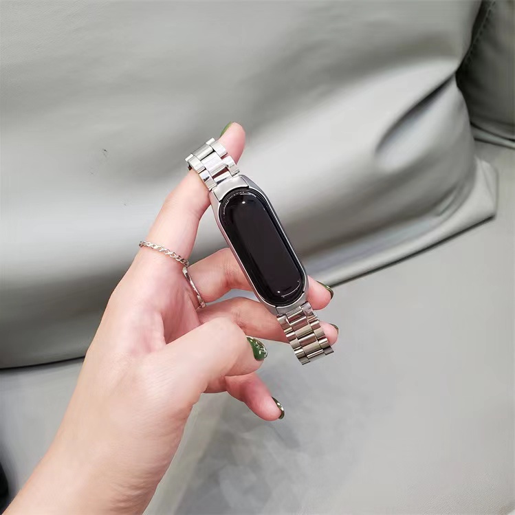 XIAOMI Dây Đeo Thay Thế Chất Liệu Kim Loại Dạng Vòng Tay Cho Mi Band 5 Mi Band 7 6 5 Mi Band 4 3