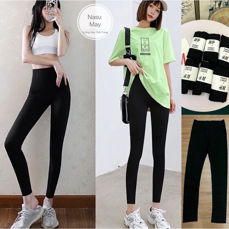 Quần legging dáng dài cạp chun co giãn nữ