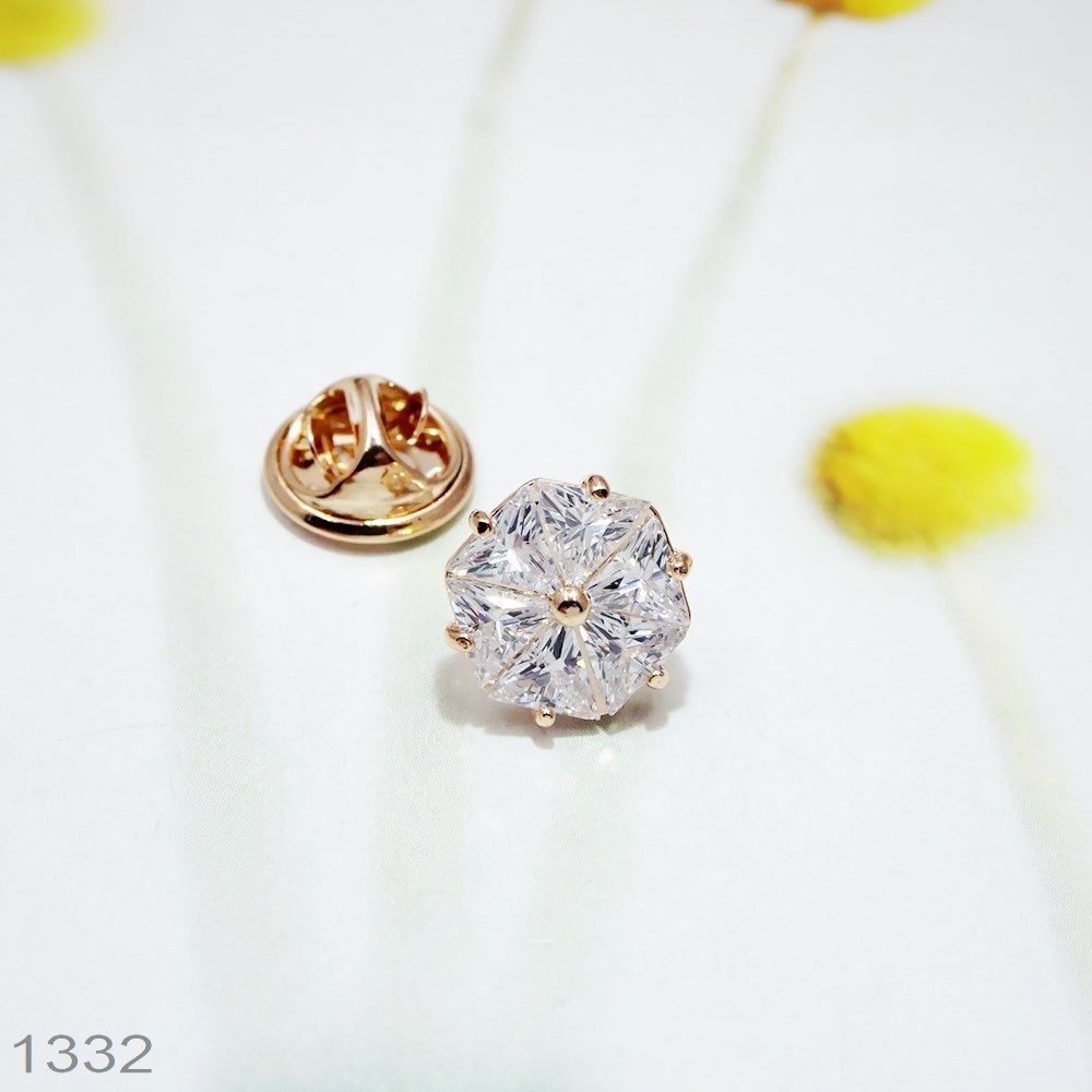 Ghim Cài Áo Eleanor Hình Hoa Đính Pha Lê Nhỏ Xinh, Quý Phái