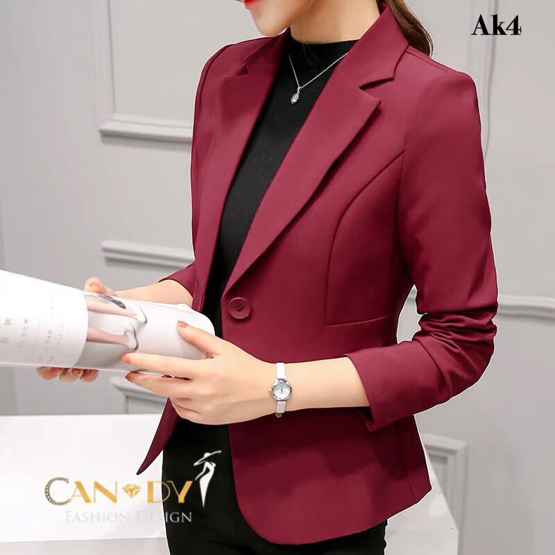 Áo vest nữ công sở dáng ngắn 2 lớp chất liệu tuyết mưa cao cấp AK3 Candy Fashion