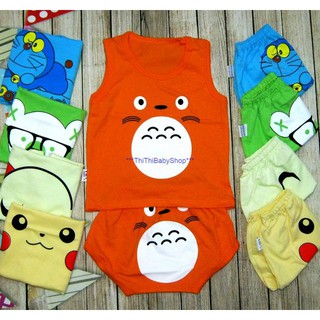 Set 5 bộ sơ sinh mông thú 3 lỗ màu tht