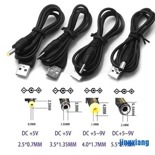 CÁP USB 5V CHUYỂN SANG NGUỒN ĐẦU JACK 5V DC  5.5* 2.1