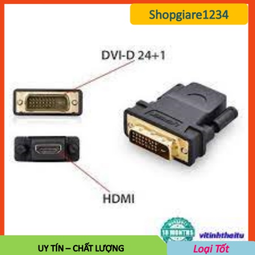 Đầu Chuyển DVI sang HDMI- Đầu đổi DVI 24 +1 to HDMI