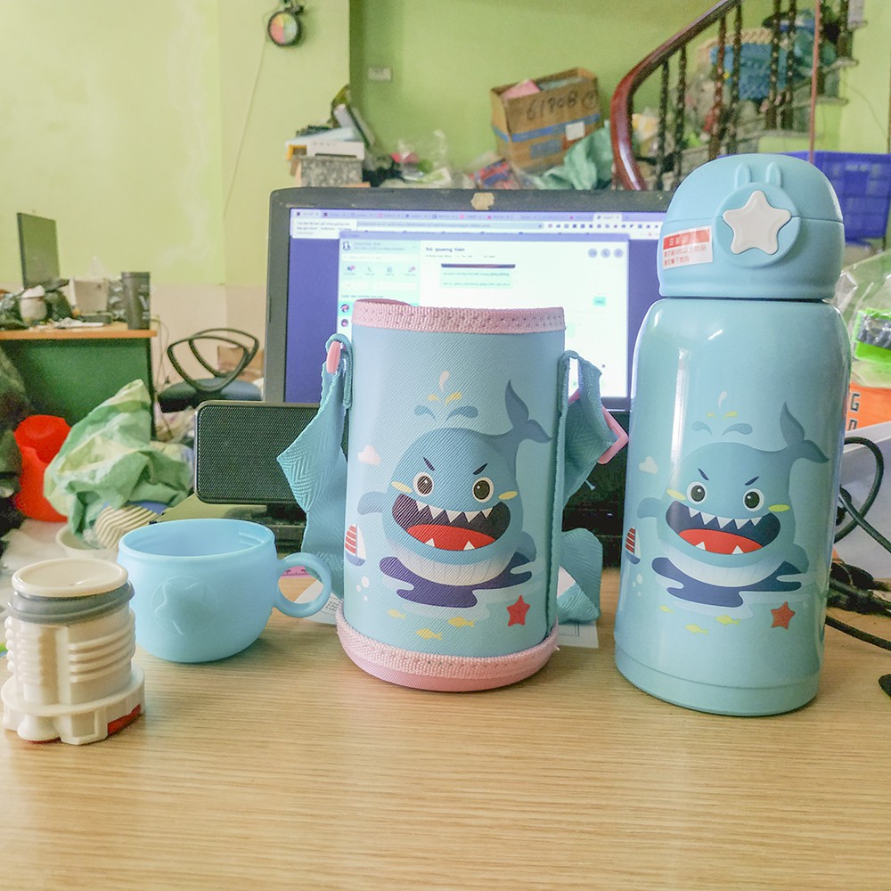 Bình Giữ Nhiệt Hoạt Hình G8 Đáng Yêu Cho Bé - Lõi Inox 304 An Toàn - Tặng Túi Đeo - Có Đầu Hút | BigBuy360 - bigbuy360.vn