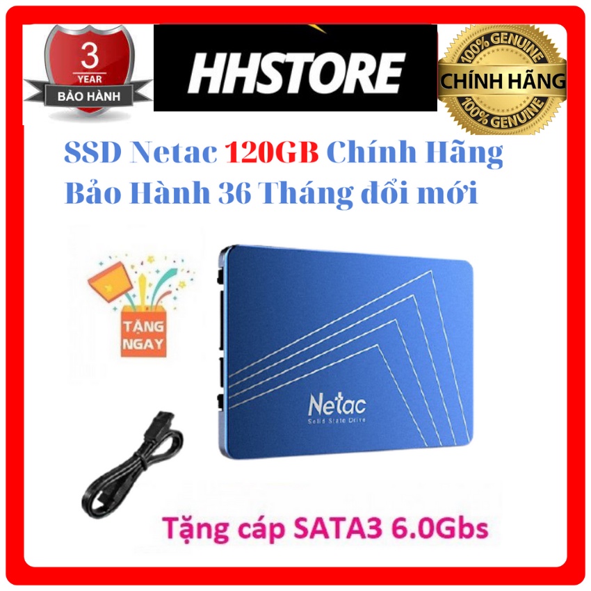 Ổ cứng SSD 120GB Netac N535S SATA III 6GB/s 2.5 inch- Bảo hành 36 tháng | WebRaoVat - webraovat.net.vn