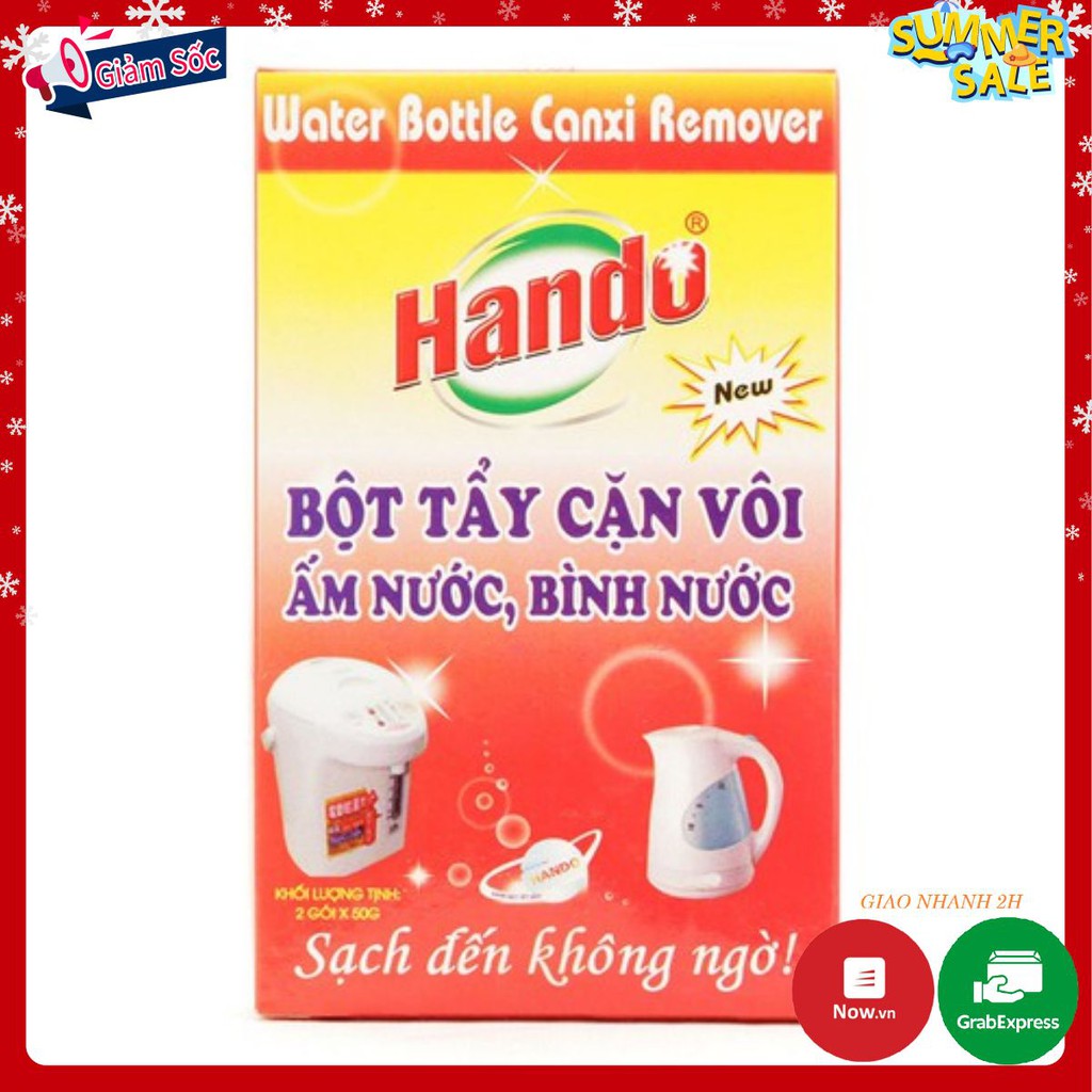 Tẩy cặn canxi cây nước, ấm đun nước, bình nóng lạnh 100g