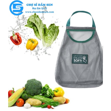 Túi lưới đựng hành tỏi rau củ quả treo tường chống ẩm thoáng khí cho nhà bếp G286-TuiLuoiTreoTuong