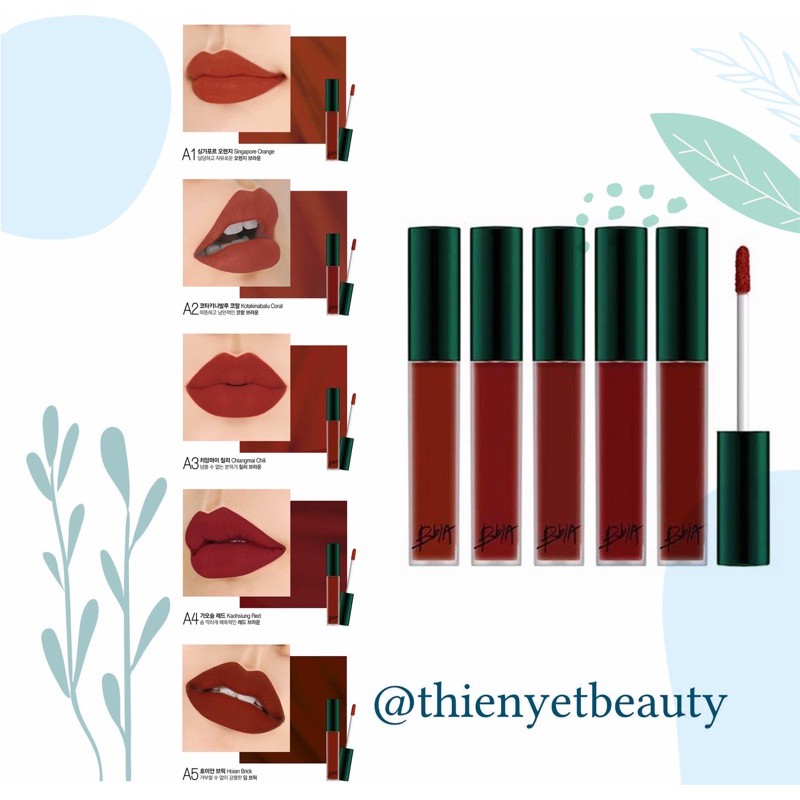 Son kem lì lâu trôi mịn velvet nắp xanh Asia Edition