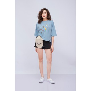Áo Thun BOO Nữ Oversized Stickers Boo