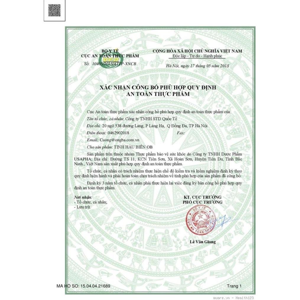 TINH HÀU BIỂN OB - HÀU OB TINH CHẤT HỘP 30 VIÊN