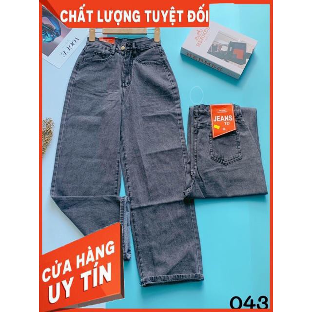 QUẦN JEANS ỐNG RỘNG XÁM NAM NỮ ĐỀU MẶC ĐƯỢC- hình thật shop chụp | BigBuy360 - bigbuy360.vn