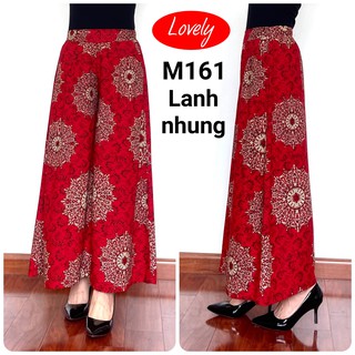 2021 Quần Váy Sớ Chất Liệu Lanh Nhung Châu Cao Cấp Cho Các Cô, Cho Mẹ Họa Tiết Cực Đẹp (M161- M162- M163)