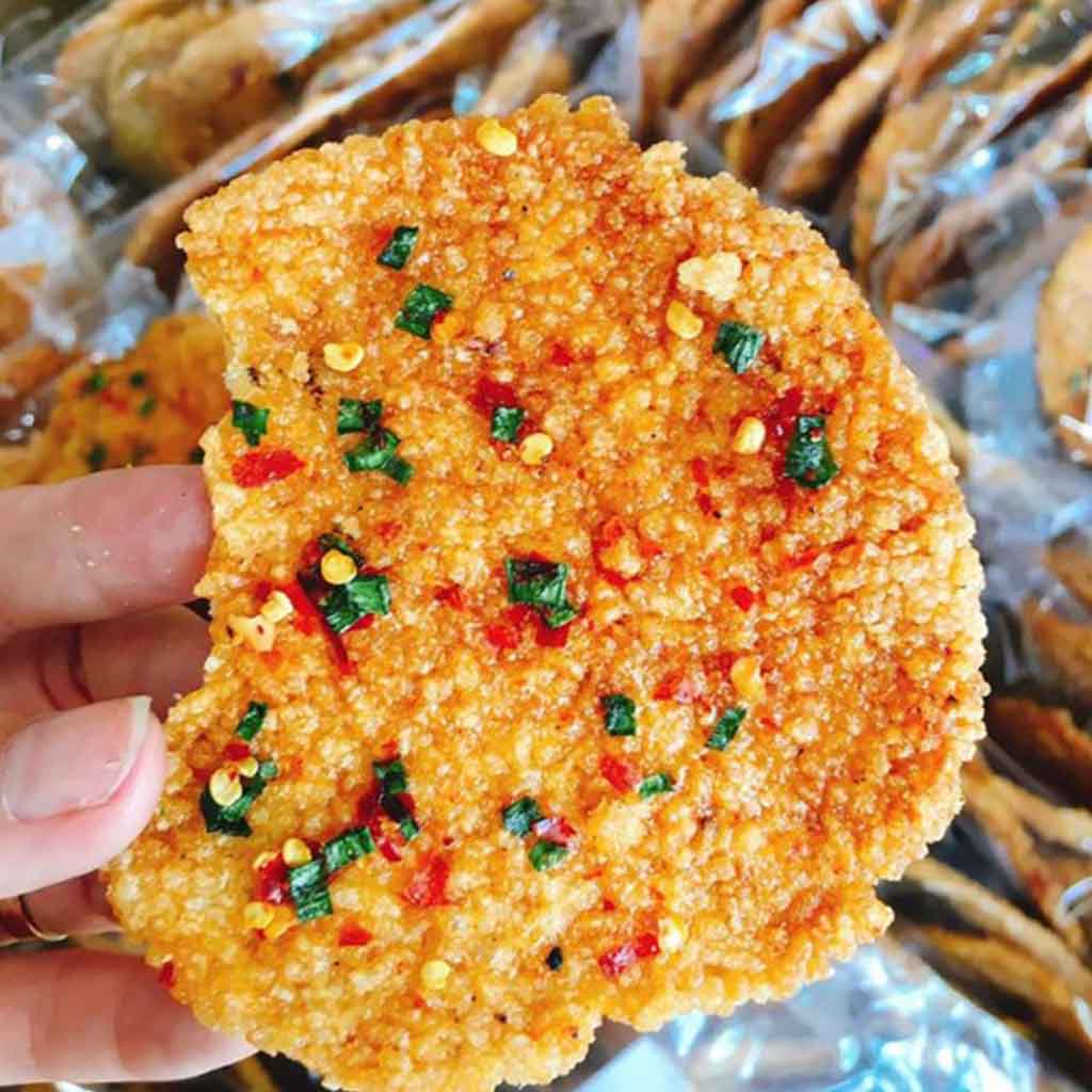 Cơm cháy chiên mắm, cơm cháy mắm hành túi 3 miếng đặc sản Sài Gòn