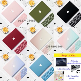 COMBO 5in1 Case,Ốp + Phủ Phím Macbook(Tặng Kèm Miếng Dán Màn Hinh, Bộ Kẹp Chống Gãy Sạc & Nút Chống Bụi)