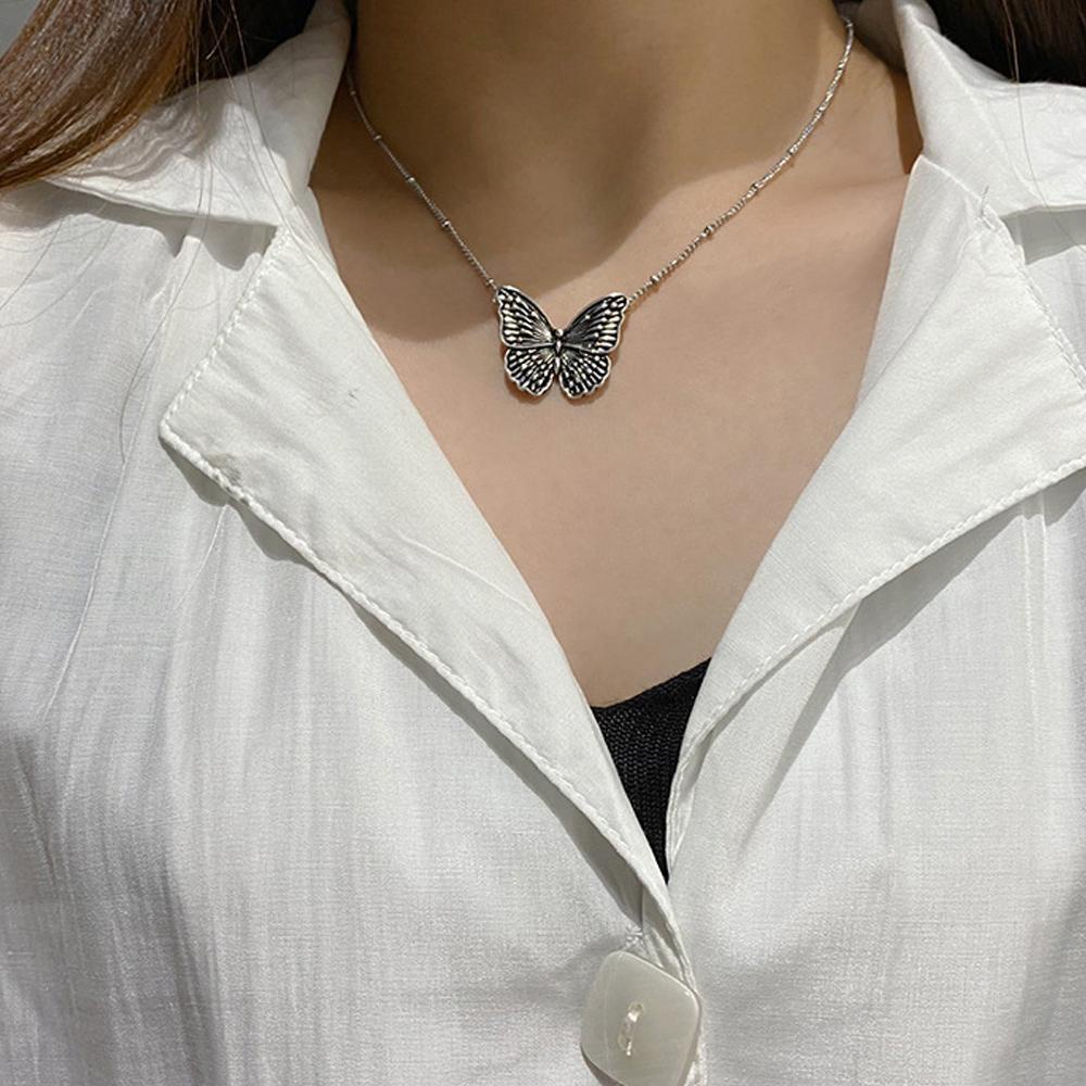 VANES1 Vòng Cổ Choker Mặt Hình Trái Tim Và Bướm Quyến Rũ Cho Nữ