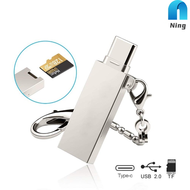 Đầu Đọc Thẻ Nhớ USB 3.1 Type-C / USB 2.0 TF / Micro SD 2 Trong 1
