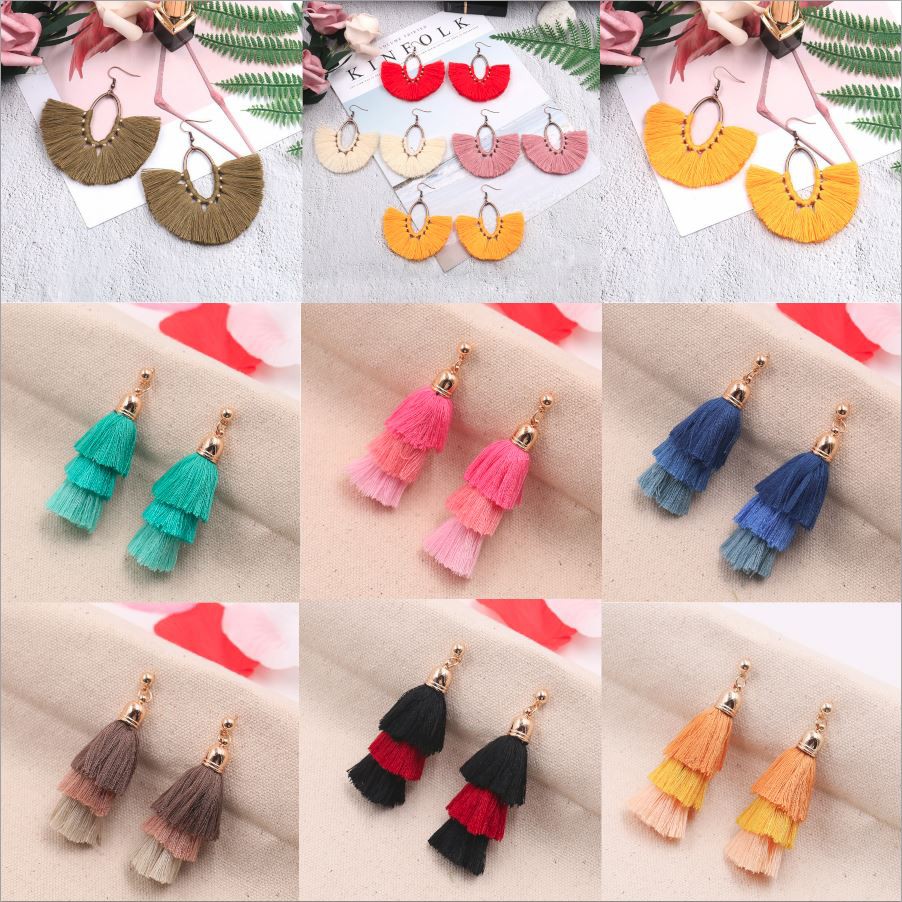 Bộ Sưu Tập Bông Tai Chỉ Thêu Phong Cách Boho - Hiện Đại