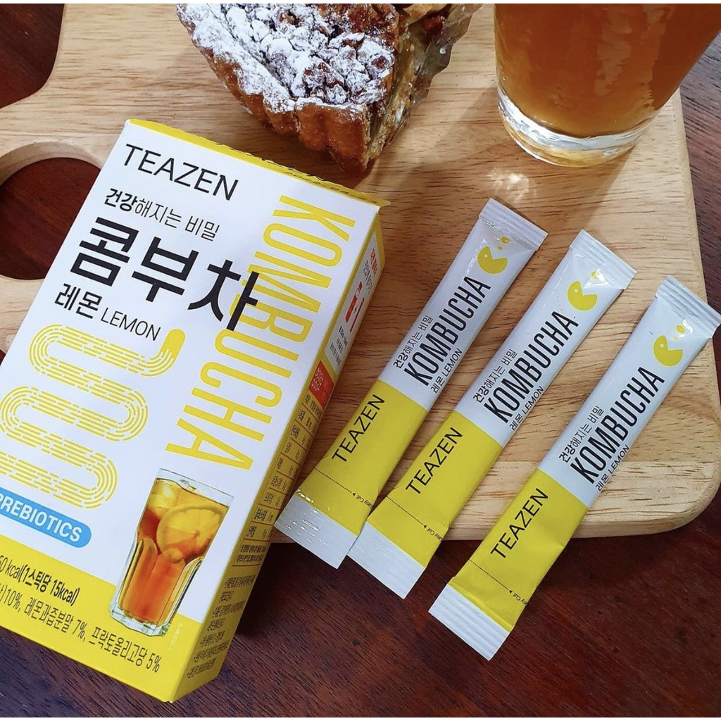 Kombucha vị chanh Teazen - combo 2 hộp